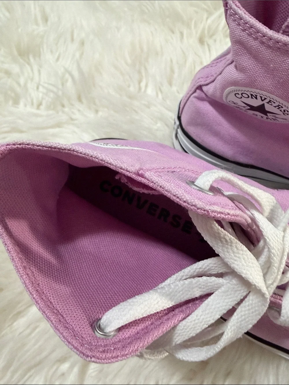 Converse Pink High-Top Canvas Sneakers for Women Size 5 Kids Or 8.5 Women’s - Picture 9 of 10